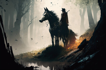 Warrior on Horse back