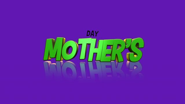 Modern Mothers Day text on purple gradient, motion abstract holidays, promo and advertising style background