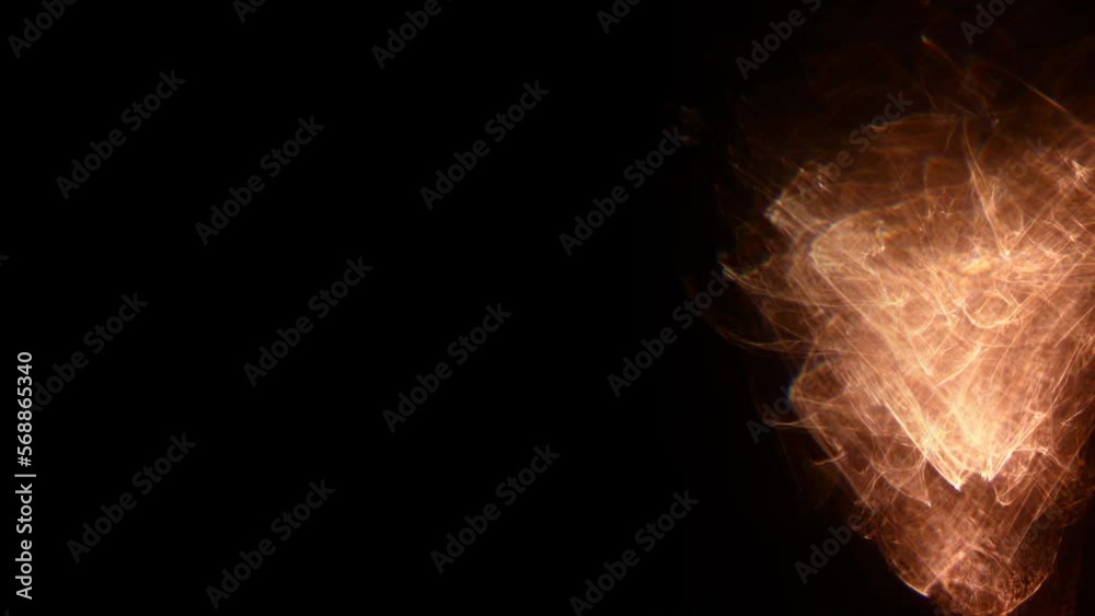 Aufkleber Easy to add lens flare effects for overlay designs or screen blending mode to make high-quality images. Abstract sun burst, iridescent glare over black background. Wide angle horizontal wallpaper.