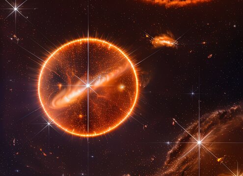 Iota Cephei, Star, Space Art. Generative AI.