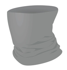 Grey bandana scarf. vector illustration