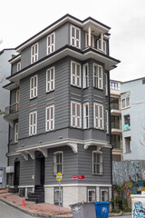 Fototapeta na wymiar Renovated traditional Turkish house in Istanbul.