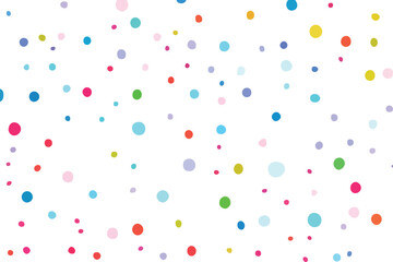 Colorful confetti on a white background. Holiday vector illustration.