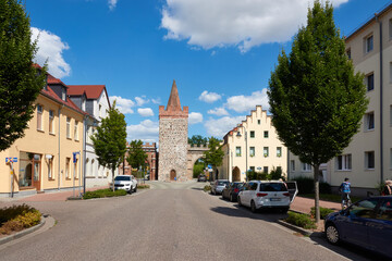 Fototapeta na wymiar Heidetor an der historischen Stadtmauer in Zerbst