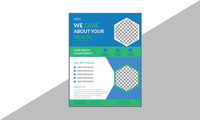 Creative flyer design template layout presentation.