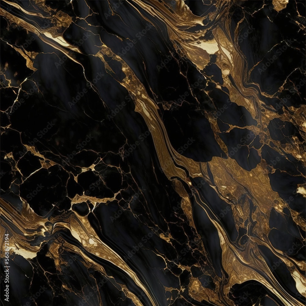 Wall mural black gold marble texture, background pattern