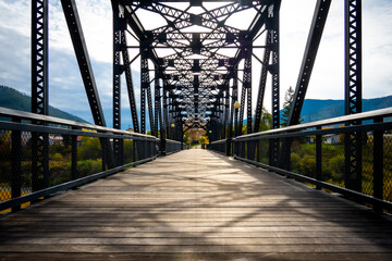 Reclaimed railroad bridge near Missoula, MT