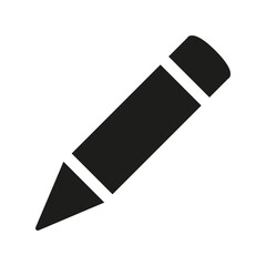 Pencil icon on white background.