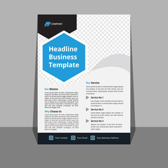 Obraz premium poster flyer pamphlet brochure cover design layout space for photo background, vector illustration template in A4 size