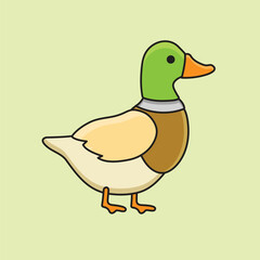 Illustration of Duck – Animals Vector – Bird Drawing