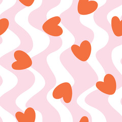 Love seamless pattern. Hearts seamless pattern. Love background. San valtines pattern