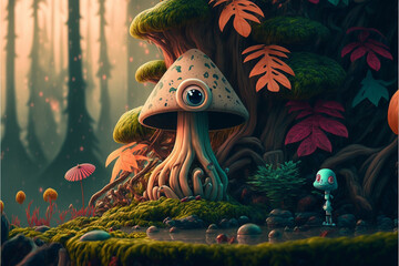 An art of a mushroom.