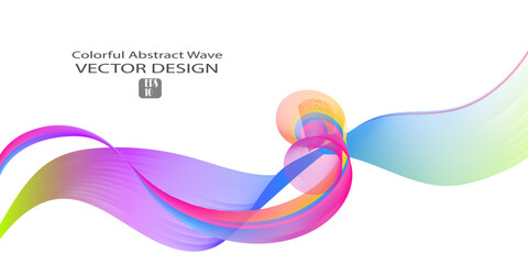 Colorful abstract wave background - obrazy, fototapety, plakaty