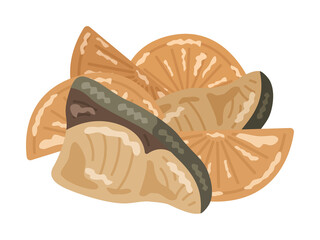 ブリ大根の煮物のイラスト