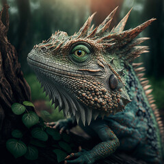 Iguana eyes, green, portrait, photography