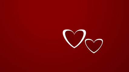 valentines day red heart on a red background