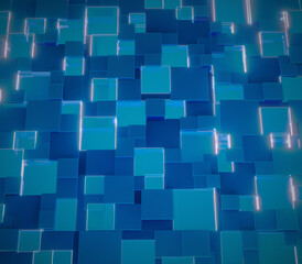  technology background blue light pixel box