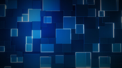  technology background blue light pixel box