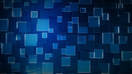  technology background blue light pixel box