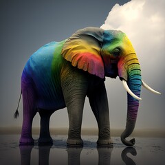 psychedelic elephant