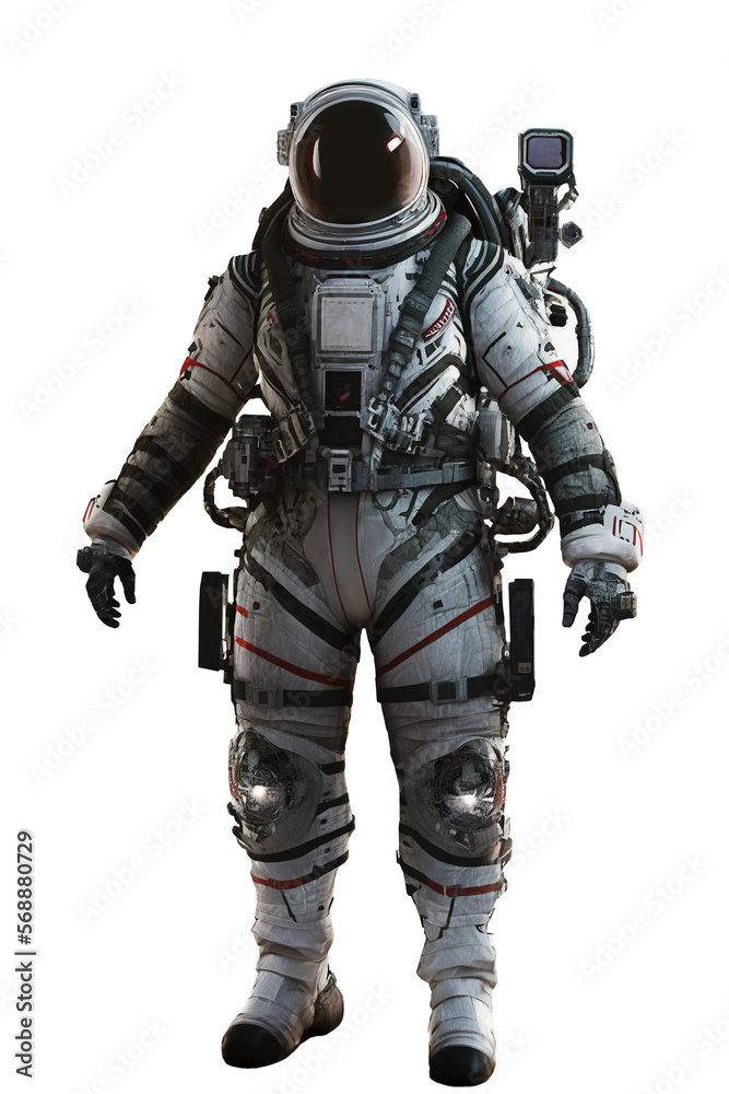 Canvas Prints space suits isolated on transparent background. ai generated.
