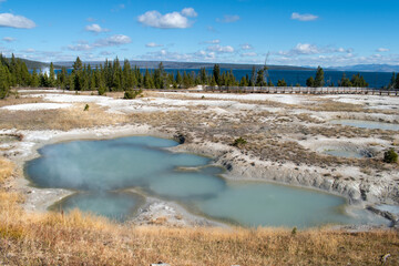 Hot springs at Yellowstone Lake