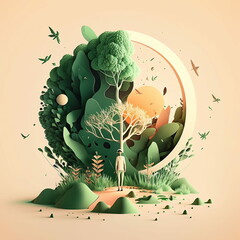 Eco-Friendly life concept, Ai Generative