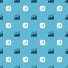 Set Financial growth and on seamless pattern. Vector