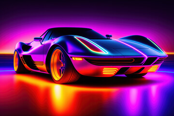 The Future is Now: Enjoy a Futuristic Retro Wave Synth Wave Car. Step into the Future with a Futuristic Retro Wave Synth Wave Car. Get on the Fast Track with a Futuristic Retro Wave Synth Wave Car 