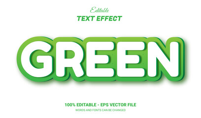 3d cute green editable text effect
