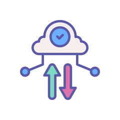 cloud computing icon for your website design, logo, app, UI. 