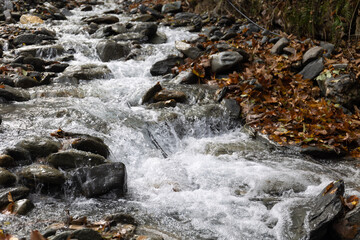waterfall in the mountains
