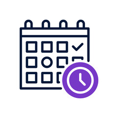 time planning icon for your website design, logo, app, UI. 