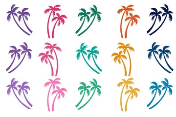 Fototapeta na wymiar seamless pattern with palm trees