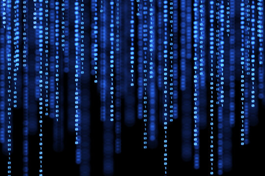 Streaming Binary Code Background Illustration.