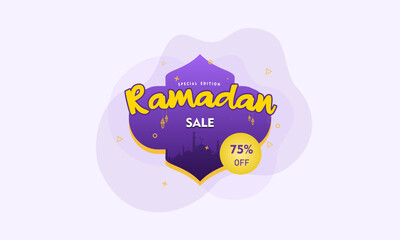 Ramadan sale social media banner discount template design for business promotion