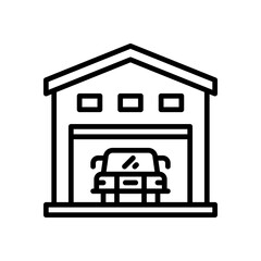 garage icon for your website, mobile, presentation, and logo design.