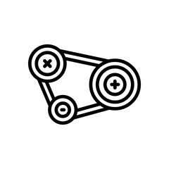 engine belt icon for your website, mobile, presentation, and logo design.