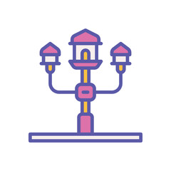 street lamp icon for your website design, logo, app, UI. 