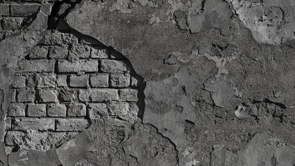 gray background, on the photo is a gray brick wall close-up