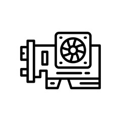 graphics card icon for your website, mobile, presentation, and logo design.