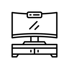 monitor desk icon for your website, mobile, presentation, and logo design.
