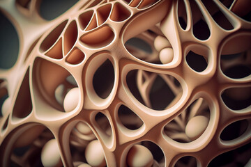 Wood shapes. Generative AI.