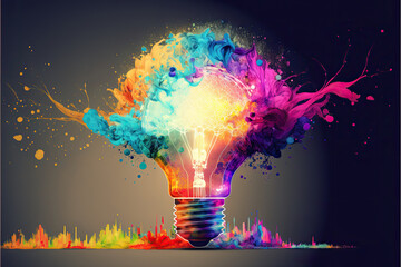 Idea generation Concept - Created with generative ai