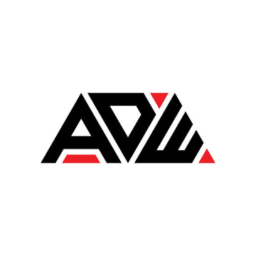 ADW triangle letter logo design with triangle shape. ADW triangle logo design monogram. ADW triangle vector logo template with red color. ADW triangular logo Simple, Elegant, and Luxurious Logo...