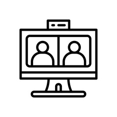 video conference icon for your website design, logo, mobile design, and presentation.