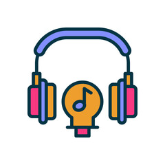 Fototapeta premium creative music icon for your website, mobile, presentation, and logo design.