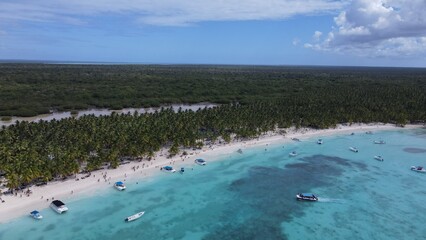 Dominican Republic - Saona island - caribbean sea - Birds view