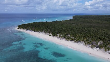 Dominican Republic - Saona island - caribbean sea - Birds view
