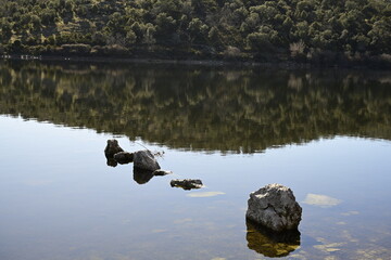 Dia frio helado paseando por las inmediaciones del pantano de Pedrezuela , Madrid 